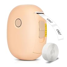 Mini Label Maker Machine with Tape, OBZ Portable Bluetooth Thermal Printer, Inkless Label Maker Wireless Sticker Labeler with Multiple Templates for School Name, Cable Labels, Price Tags, Home Storage