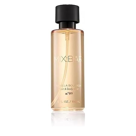 Mixbar Vanilla Bourbon Hair & Body Mist - Clean, Vegan Fragrance for Women - 5 fl oz Perfume Spray