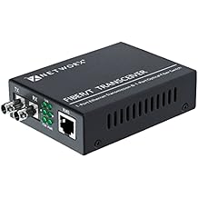 Networx Gigabit Ethernet Fiber Media Converter - UTP to 1000Base-SX - ST Multimode, 5...