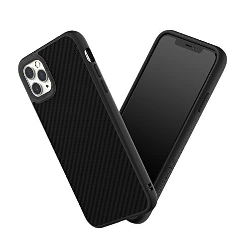 RhinoShield Case Compatible with iPhone 11 Pro Max | SolidSuit-Shock Absorbent Slim Design Protective Cover with Premium Matte Finish 3.5M11ft Drop Protection Changeable Camera Rings - Carbon Fiber