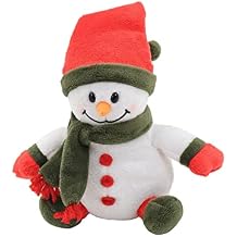 Plushland 8 Inch Snowman Stuffed Animal Plush Toy,Cuddles Toy with Hat and Scarf Best Gift for Kids,Home and Car Decor
