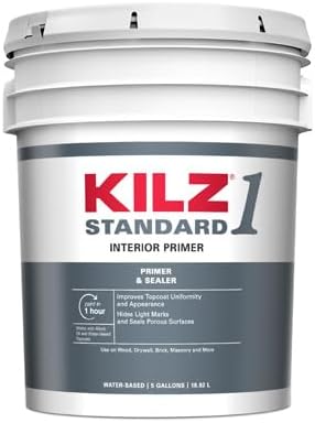 KILZ Standard White Flat Water-Based Acrylic Primer and Sealer 5 gal. - Case of: 1