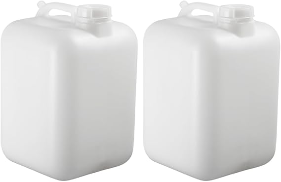 FastRack 5 Gallon Hedpak with Cap (Pack of 2) | BPA-free, Food-Grade, and Leak-Proof | White Water Container | Ideal for brewing, fermentation, or storage