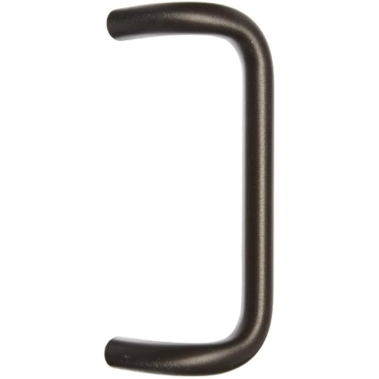 Rockwood BF157.314 Aluminum 90-Degree Offset Door Pull, 1 Diameter x 10 Center-to-Center, Through Bolt Mounting for 1-34 Door, Extra Dark Bronze Anodized Finish
