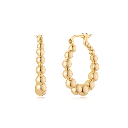 MYEARS Women Hoop Earrings Gold 14K Simple Hypoallergenic Everyday Jewelry