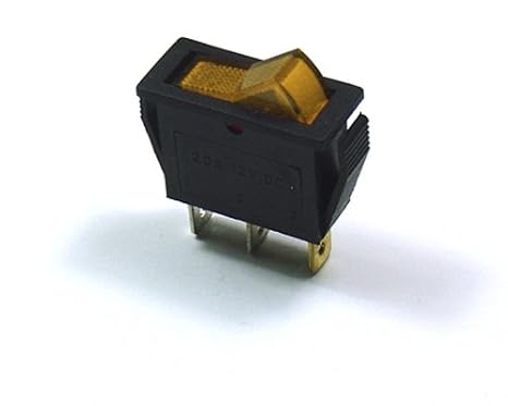 Illuminated 110VAC ON/Off Rocker Switch - Amber
