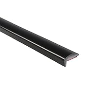 TRIM-LOK PVC Lip Guard, 9/16-Inch Width, 25-Foot Length, 3M Acrylic Foam Tape, Paintable Black Finish, Plywood, Glass, and Sheet Metal Edge Protector, Great for Running Boards, Camper Shells, More