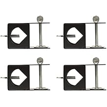 TIKI 4-Pack Accessory Metal Black Deck Clamp for Torches - Outdoor Clamps for Decorative Torches - Deck Backyard Lawn Patio, 4 in, 1321138