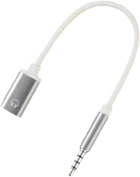 White 3.5mm Male to TypeC Female Audio Cable Cord Analog Cable Type-C Converter Earphone Adapter Compatible with MP3 Players, CD Players, Laptops, Tablets, Smartphone Headphone Adapters