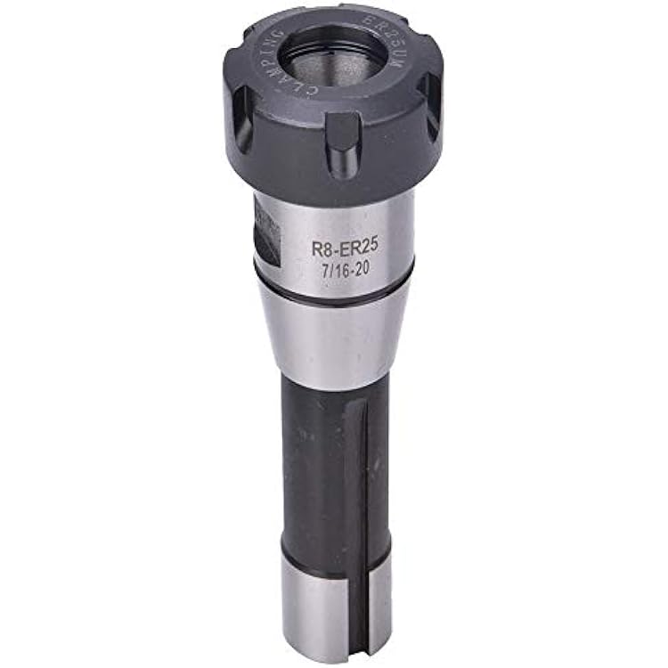 ER25 Collet Chuck Holder, R8-ER25 716in-20UNF Collet Chuck Holder Milling Machine Chuck Holder CNC Lathe Parts Extension Rod Applicable to Deep Hole Processing