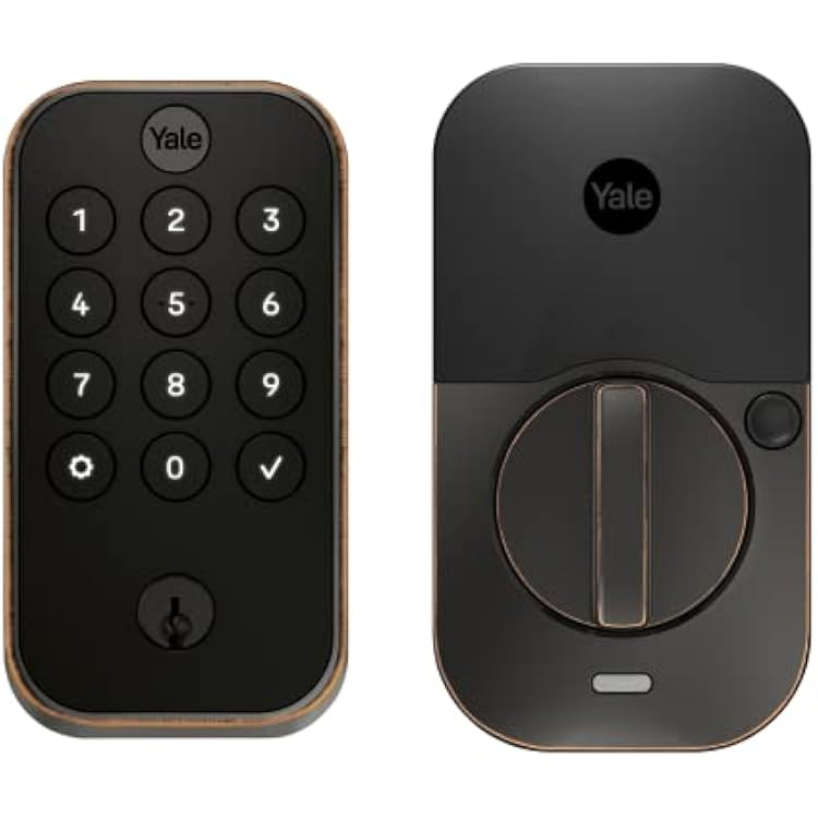 Yale Assure Lock 2 Deadbolt, Oil Rubbed Bronze Keypad Code Door Lock with Z-Wave and Back-Up Key for Front or Back Entry Door, YRD410-ZW2-0BP
