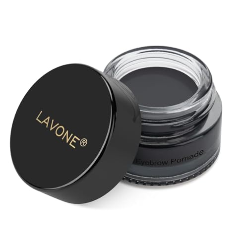 Eyebrow Pomade - Waterproof Brow Pomade for Long-lasting Results,Smudge Proof and Sweat Resistant Formula,Natural Eyebrow Makeup for All Skin Types and Tones - Black