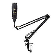 Marantz Professional Pod Pack 1 USB Condenser Microphone Kit for Gaming, Streaming and Podcasting with Built-In Audio Interface, Adjustable Boom Arm and Desk Clamp, Plug-and-Play
