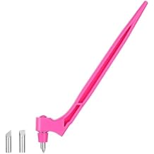 Craft Cutting Tools,360 Degree Rotating Craft Knife with 3 Different Stainless Steel Blades, Stencil Knife for DIY Crafts, Stencils, Scrapbooks, Spinblade Cutting Tool (Pink)