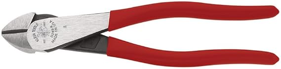 Klein Tools D248-8 Pliers, Made in USA, Diagonal Cutting Multi-Purpose Pliers with Angled Head, High-Leverage Design, and Short Jaw, 8-Inch