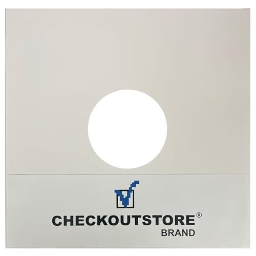 50 CheckOutStore Cardboard Jackets Album Coverw Hole for 12 LP Vinyl 33 RPM Records