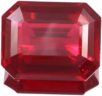 50.30 Ct Burmese Certified Natural Red Ruby Flawless Emerald Cut Loose Gemstone