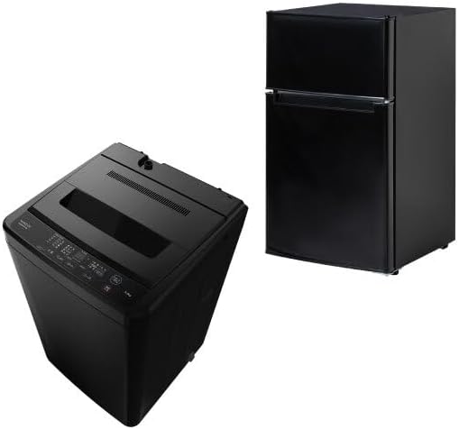 New Life Appliance Set MAXZEN Appliance 2-Piece Set Washing Machine & Refrigerator For Single Living, New Life, Black