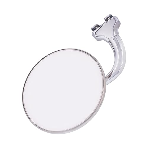 United Pacific C5001 4 Stainless Steel Curved Arm Peep Mirror, Chrome Plated, Easy Install, Flat Mirror Glass ONE Mirror