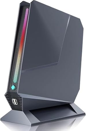 Mini Gaming PC, Intel Core i9-12900HK with RTX 3050Ti 8G GDDR6 RGB Lights Gaming Computer, 32GB DDR4 1TB PCIe SSD, Adjustable Triple 4K Display/2.5G LAN/WiFi 6E BT5.3, Win 11 Pro Desktop PC