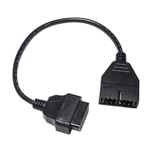 OBD1 Scanner, OBD1 to OBD2 Adapter, Car Code Reader, OBD1 12 Pin to OBD2 16 Pin Socket Scanner Cable Connector, Car Engine Diagnostic Extension Tool Compatible with Most Models 1PC