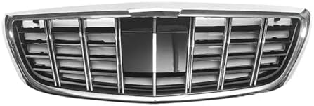 Style Car Front Bumper Grille Compatible For Mercedes Benz W222 S-Class S550 S400 S450 S500 S560 2014-2019Brabus Style Silver