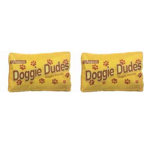 SPOT by Ethical Products - Fun Candy - Whimsical Funny Dog Squeak Toys - Doggie Dudes Pack of 2