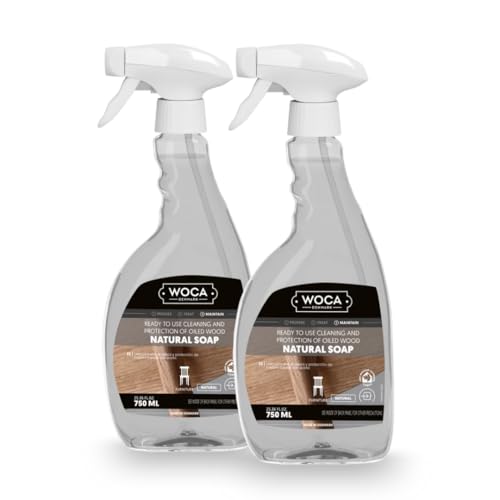 WOCA Denmark Natural Soap Ready to Use Spray -Plant Based Cleaner for Everyday Maintenance, 2 Pack