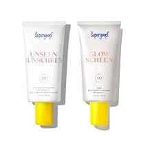 Supergoop! Unseen Sunscreen SPF 50 Invisible Sun Protection for Face 1.7 fl oz  Glowscreen SPF 40, Dawn 1.7 fl oz