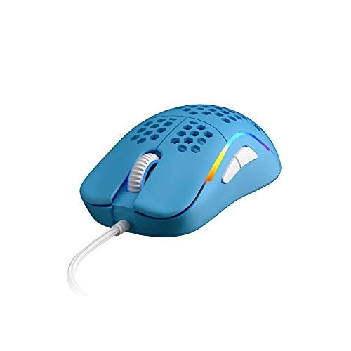 HK Gaming NAOS M Ultra Lightweight Honeycomb Shell Ambidextrous Wired RGB Gaming Mouse 12 000 cpi - 7 Buttons - 59 g Naos-M, Blue