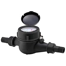 DN20 Water Meter 3/4" NPT, ISO4064 Certification Cubic Water Flow Meter, Cold Water Meter with PVC for Garden or Home, Single-Jet Horizontal Install.