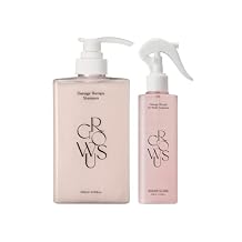 GROWUS Damage Therapy No-wash Treatment and Shampoo, Hair Routine Set for damaged, frizzy , Bulgarian Rose Scent, Free from Paraben, Sulfate