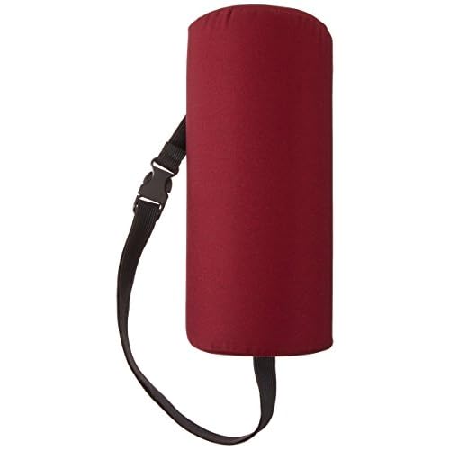 Sammons Preston Half Lumbar Roll with Attachment Strap, D-Shape Low Back Support Cushion, Posture Support Pillow for Spinal Alignment and Curvature, Pain Relief in Head, Neck, Shoulder, Burgundy, 4.5
