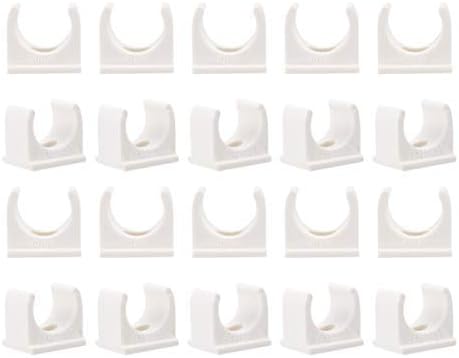 DOITOOL 50pcs u Shape 16mm Clamp Set for Pvc Pipe Wall Pipe Clamps Hanger Strap Hook