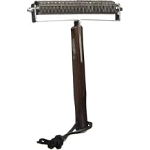 Mars Coat King Triple Wide Dematting Undercoat Grooming Rake Stripper Tool for Horses, Stainless Steel with Wooden Handle, Made in Germany, 60 Blade Extra Fine