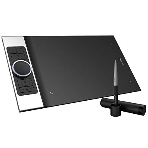 XPPen Deco Pro Medium Graphics Drawing Tablet Ultrathin Digital Pen Tablet with Tilt Function Double Wheel and 8 Shortcut Keys 8192 Levels Pressure 11x6 Inch Working Area Balck