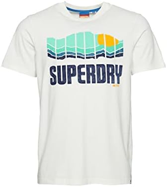 Superdry Mens Vintage Great Outdoors T-Shirt Natural White Marl Size M
