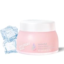 Saturday Skin Waterfall Glacier Water Face Cream Oil Free Korean Face Moisturizer for Oily Skin, Lightweight Gel Face Moisturizer & Cute Moisturizer, Day & Night Korean Night Cream(1.69 Fl Oz/50ml)