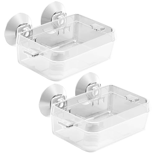 Tfwadmx 2 Pcs Chameleon Bowl, Reptile Feeding Food, Water Dish Gecko Worm Feeder Anti-Escape Chameleon Supplies Accessories for Lizard Bearded Dragon Snakes