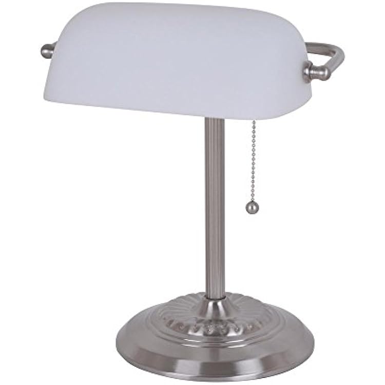 Catalina Lighting Traditional Desk Lamp, White, Smart Home Capable for Home Office, Dorm, Apartment, Corded with Adjustable Lighting, 13.5"