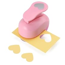 1 Inch Heart Punch, Heart Shaped Hole Punch for Weddings, Scrapbooking, Card Making, Junk Journaling and Homemade Confetti