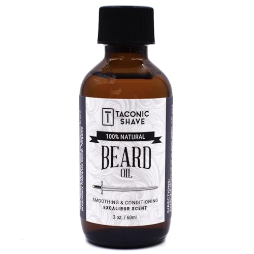 Taconic Shave Premium All Natural Beard Oil - 2 Ounce bottle Excalibur