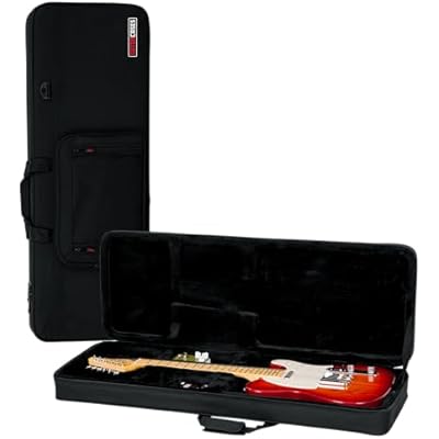 Gator Cases Lightweight Polyfoam Guitar Case fits Stratocaster and Telecaster Style Electric Guitars, GL-ELECTRIC