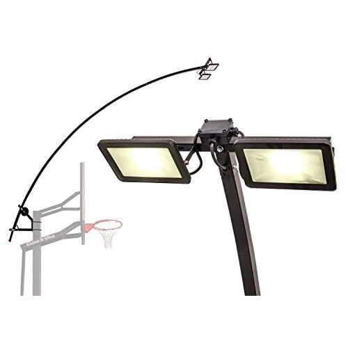 Goalrilla LED Basketball Hoop Light Illuminates Backboard, Rim, and Court and Fits All Goalrilla and Other In-Ground Hoops