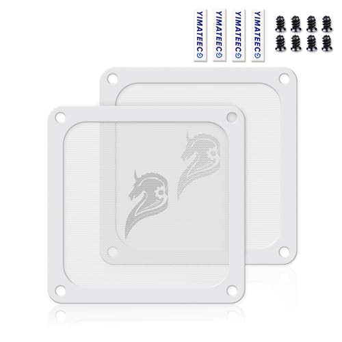 120mm PC Dust Filter Fan Filter Computer Fan Grills Dust Mesh Magnetic Frame PC Case Cover Dustproof PVC 50 MeshPVC, Gentleman Aesthetic, 120  120mm, 2pcs, White