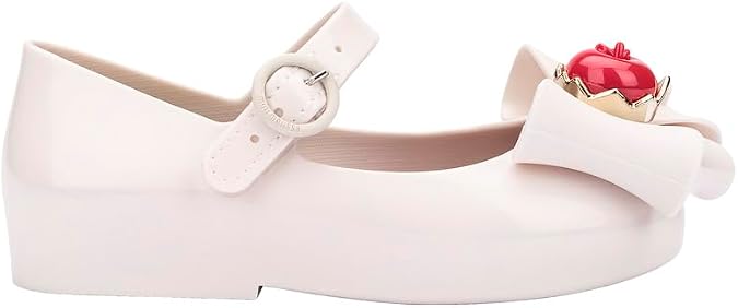 mini melissa Girl's Sweet Love + Disney Princess Mary Jane Jelly Flat for Toddlers & Babies - Jelly Shoes for Little Girls with Adjustable Strap & Side Buckle