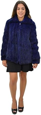 Hima Womans Mink Knit Jacket-Blue