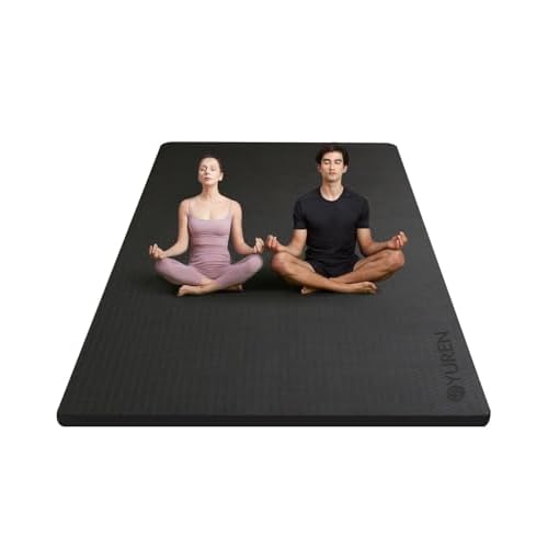 Extra Large Yoga Mat 6x4 15mm Extra Thick Workout Mats for Home Gym Floor, High Density Exercise Mat Eco-Friendly Non Slip Gym Mats