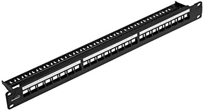 24-Port Modular Patch Panel,1U, Black