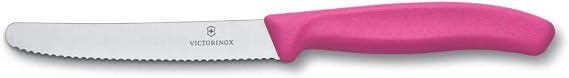 Victorinox Swiss Classic 4-1/2-Inch Utility Knife with Round Tip, Pink Handle